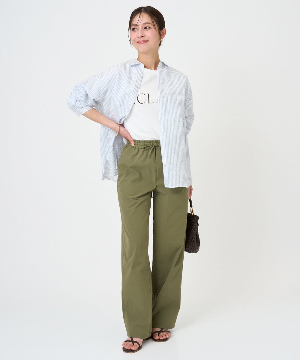 F1KGD41080 MK MICHEL KLEIN(小さいサイズ)(メゾン ドゥ サンク) 【小さいサイズ】ニュアンス配色コットンロゴTシャツ/洗濯機で洗える ホワイト
