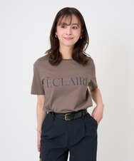 F1KGD41080 MK MICHEL KLEIN(小さいサイズ)(メゾン ドゥ サンク) 【小さいサイズ】ニュアンス配色コットンロゴTシャツ/洗濯機で洗える ホワイト