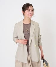 F1KGD41080 MK MICHEL KLEIN(小さいサイズ)(メゾン ドゥ サンク) 【小さいサイズ】ニュアンス配色コットンロゴTシャツ/洗濯機で洗える ホワイト