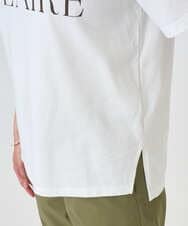 F1KGD41080 MK MICHEL KLEIN(小さいサイズ)(メゾン ドゥ サンク) 【小さいサイズ】ニュアンス配色コットンロゴTシャツ/洗濯機で洗える ホワイト