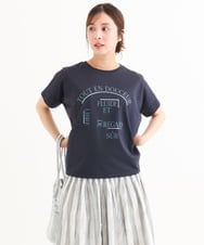 F1KGD60085 MK MICHEL KLEIN(小さいサイズ)(メゾン ドゥ サンク) 【小さいサイズ】[UVカット/接触冷感/洗濯機で洗える]デザインロゴTシャツ ホワイト