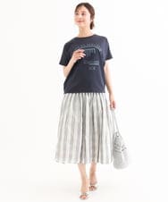 F1KGD60085 MK MICHEL KLEIN(小さいサイズ)(メゾン ドゥ サンク) 【小さいサイズ】[UVカット/接触冷感/洗濯機で洗える]デザインロゴTシャツ ホワイト
