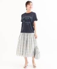 F1KGD60085 MK MICHEL KLEIN(小さいサイズ)(メゾン ドゥ サンク) 【小さいサイズ】[UVカット/接触冷感/洗濯機で洗える]デザインロゴTシャツ ホワイト