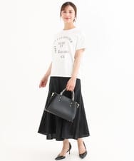 F1KGD60085 MK MICHEL KLEIN(小さいサイズ)(メゾン ドゥ サンク) 【小さいサイズ】[UVカット/接触冷感/洗濯機で洗える]デザインロゴTシャツ ホワイト