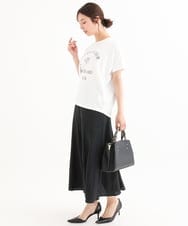 F1KGD60085 MK MICHEL KLEIN(小さいサイズ)(メゾン ドゥ サンク) 【小さいサイズ】[UVカット/接触冷感/洗濯機で洗える]デザインロゴTシャツ ホワイト