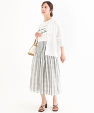 F1KGD61085 MK MICHEL KLEIN(小さいサイズ)(メゾン ドゥ サンク) 【小さいサイズ】[UVカット/接触冷感/洗濯機で洗える]デザインロゴTシャツ ホワイト