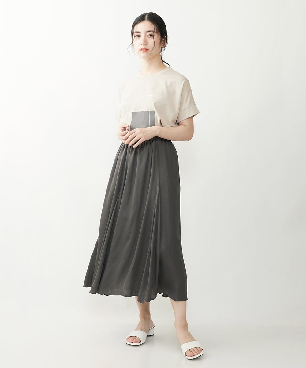 小さいサイズ】ビッグシルエットロゴTシャツ/洗える(カットソー・Tシャツ) MK MICHEL KLEIN(小さいサイズ)(メゾン ドゥ  サンク)｜イトキンオンラインストア