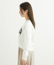 F1KGS03120 MK MICHEL KLEIN(小さいサイズ)(メゾン ドゥ サンク) 【小さいサイズ】ミニ裏毛ロゴスウェット/洗える ホワイト