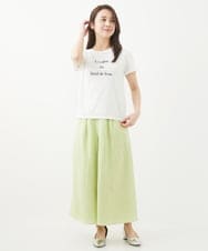 F1KGV40075 MK MICHEL KLEIN(小さいサイズ)(メゾン ドゥ サンク) 【小さいサイズ】ベーシックロゴTシャツ/洗える ベージュ