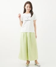 F1KGV40075 MK MICHEL KLEIN(小さいサイズ)(メゾン ドゥ サンク) 【小さいサイズ】ベーシックロゴTシャツ/洗える ベージュ