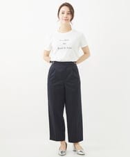 F1KGV40075 MK MICHEL KLEIN(小さいサイズ)(メゾン ドゥ サンク) 【小さいサイズ】ベーシックロゴTシャツ/洗える ベージュ