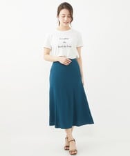 F1KGV40075 MK MICHEL KLEIN(小さいサイズ)(メゾン ドゥ サンク) 【小さいサイズ】ベーシックロゴTシャツ/洗える ベージュ