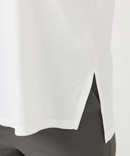 F1KGV50090 MK MICHEL KLEIN(小さいサイズ)(メゾン ドゥ サンク) 【小さいサイズ】配色ネックデザインTシャツ/接触冷感/洗える ホワイト