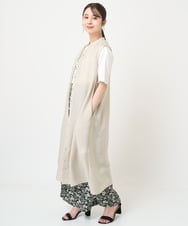 F1KGV62075 MK MICHEL KLEIN(小さいサイズ)(メゾン ドゥ サンク) 【小さいサイズ】ハーフスリーブ ロゴTシャツ/接触冷感/洗える/カジュアル派に ブラウン