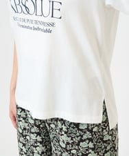 F1KGV62075 MK MICHEL KLEIN(小さいサイズ)(メゾン ドゥ サンク) 【小さいサイズ】ハーフスリーブ ロゴTシャツ/接触冷感/洗える/カジュアル派に ブラウン
