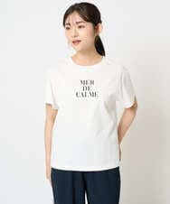 F1KHA53085 MK MICHEL KLEIN(小さいサイズ)(メゾン ドゥ サンク) 【小さいサイズ】ベーシックロゴTシャツ/洗える ホワイト
