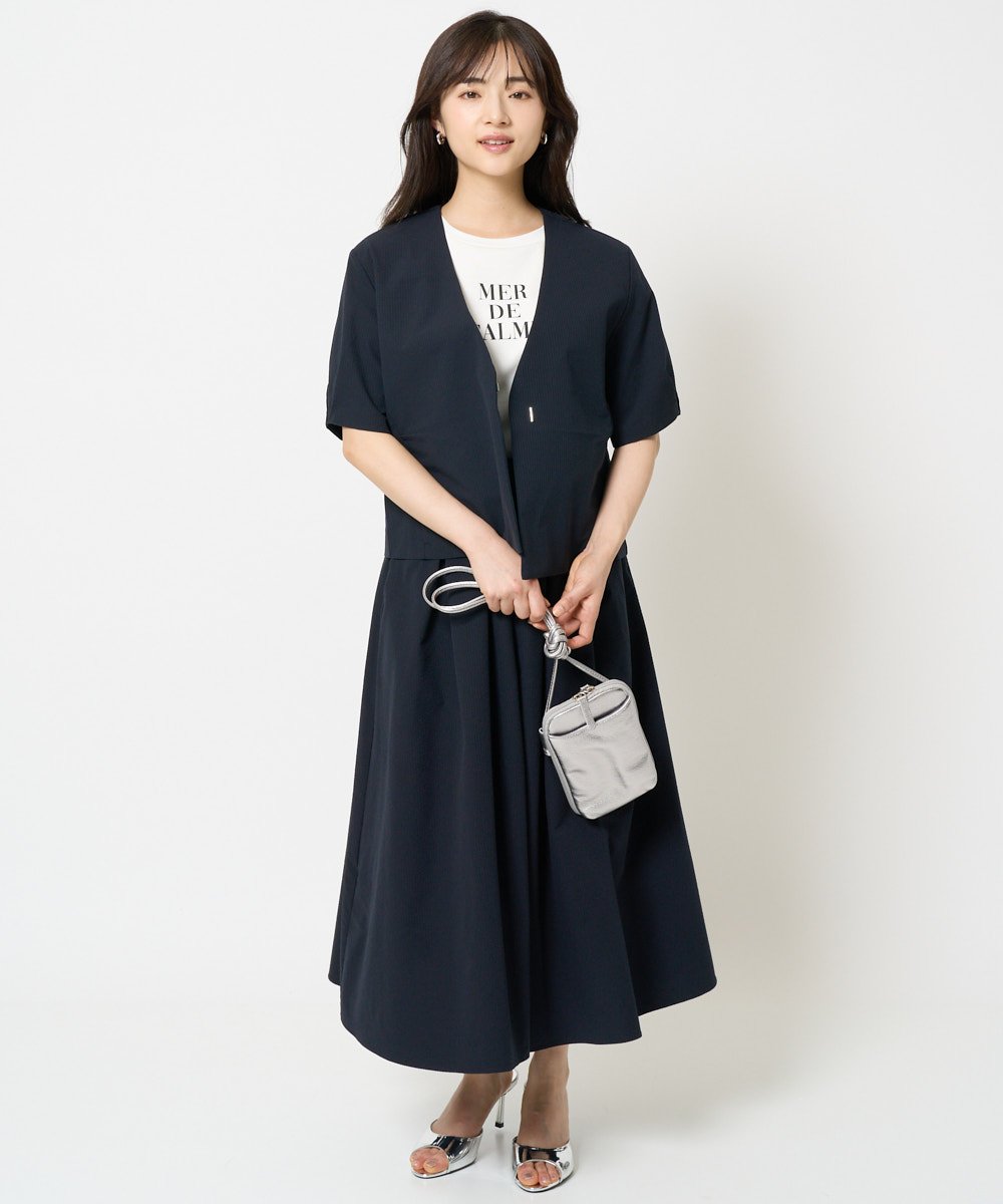F1KHA53085 MK MICHEL KLEIN(小さいサイズ)(メゾン ドゥ サンク) 【小さいサイズ】ベーシックロゴTシャツ/洗える ホワイト