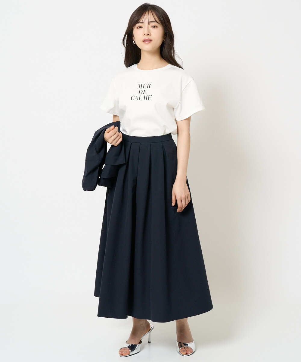 F1KHA53085 MK MICHEL KLEIN(小さいサイズ)(メゾン ドゥ サンク) 【小さいサイズ】ベーシックロゴTシャツ/洗える ホワイト