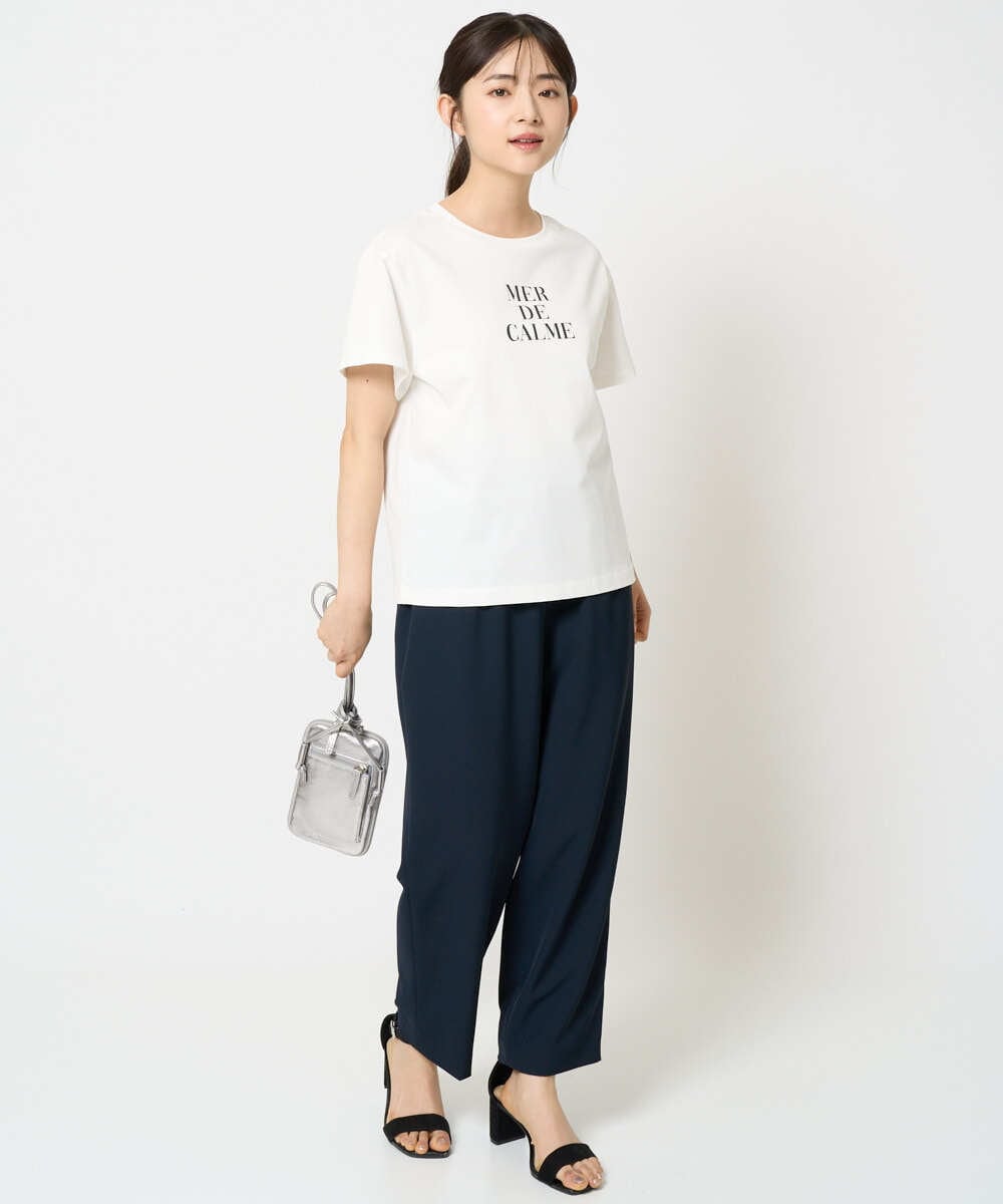 F1KHA53085 MK MICHEL KLEIN(小さいサイズ)(メゾン ドゥ サンク) 【小さいサイズ】ベーシックロゴTシャツ/洗える ホワイト