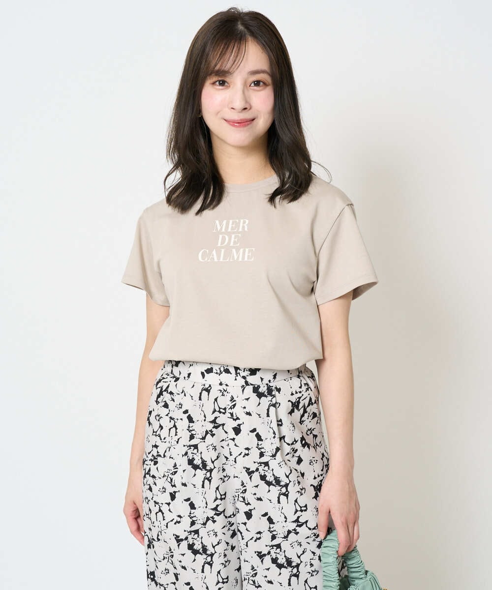 F1KHA53085 MK MICHEL KLEIN(小さいサイズ)(メゾン ドゥ サンク) 【小さいサイズ】ベーシックロゴTシャツ/洗える ホワイト