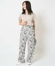 F1KHA53085 MK MICHEL KLEIN(小さいサイズ)(メゾン ドゥ サンク) 【小さいサイズ】ベーシックロゴTシャツ/洗える ホワイト