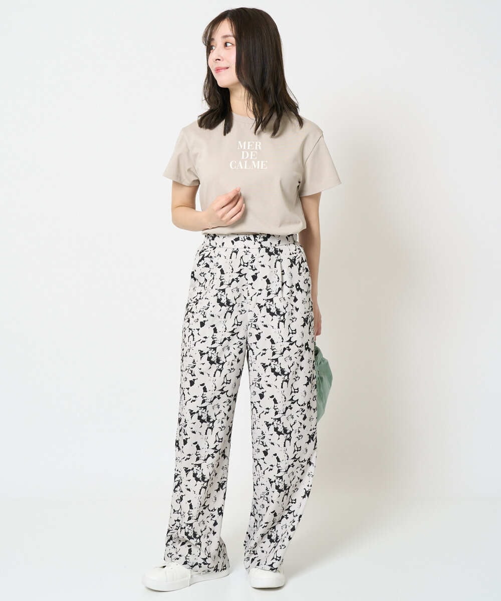 F1KHA53085 MK MICHEL KLEIN(小さいサイズ)(メゾン ドゥ サンク) 【小さいサイズ】ベーシックロゴTシャツ/洗える ホワイト