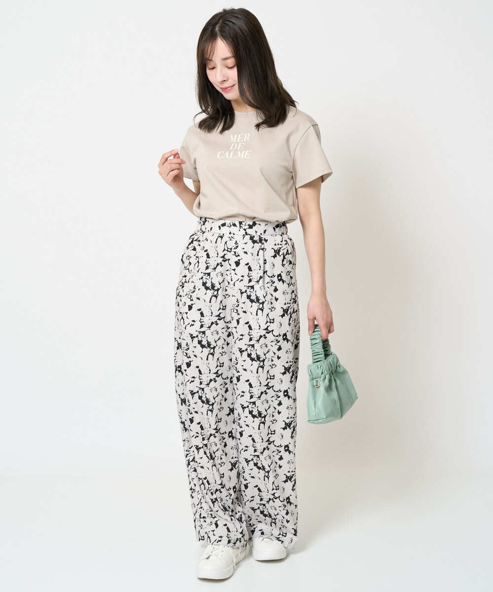 F1KHA53085 MK MICHEL KLEIN(小さいサイズ)(メゾン ドゥ サンク) 【小さいサイズ】ベーシックロゴTシャツ/洗える ホワイト