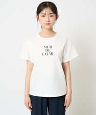 F1KHA53085 MK MICHEL KLEIN(小さいサイズ)(メゾン ドゥ サンク) 【小さいサイズ】ベーシックロゴTシャツ/洗える ホワイト