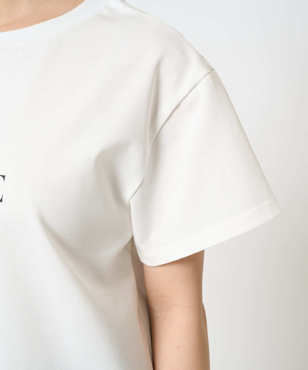 F1KHA53085 MK MICHEL KLEIN(小さいサイズ)(メゾン ドゥ サンク) 【小さいサイズ】ベーシックロゴTシャツ/洗える ホワイト