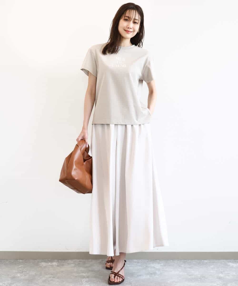 F1KHA53085 MK MICHEL KLEIN(小さいサイズ)(メゾン ドゥ サンク) 【小さいサイズ】ベーシックロゴTシャツ/洗える ホワイト
