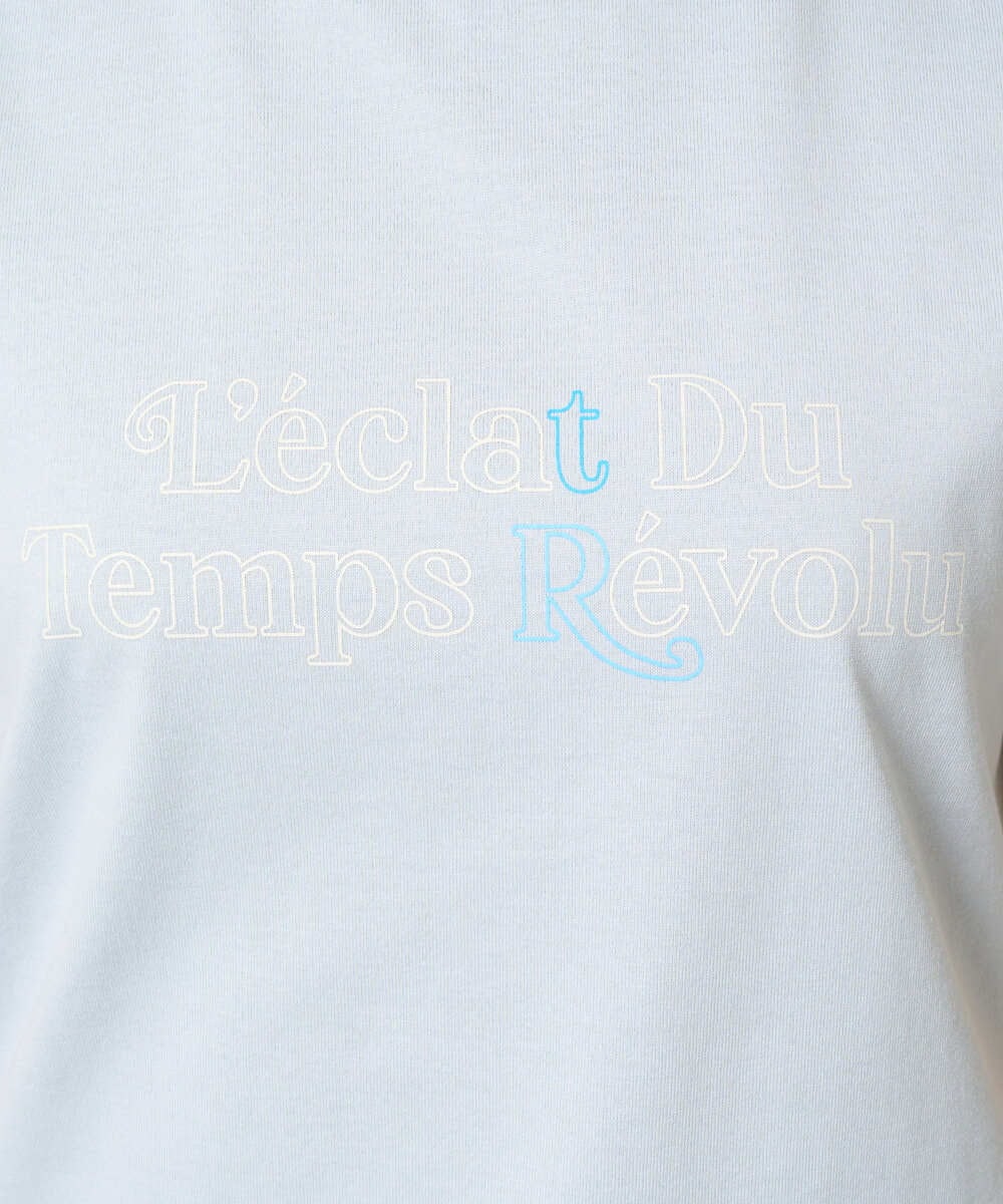 F1KHA60075 MK MICHEL KLEIN(小さいサイズ)(メゾン ドゥ サンク) 【小さいサイズ】配色デザインロゴTシャツ/接触冷感/洗える ライトブルー
