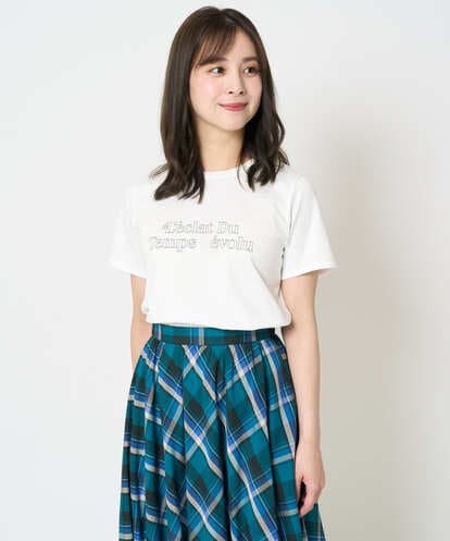 F1KHA60075 MK MICHEL KLEIN(小さいサイズ) 【小さいサイズ】配色デザインロゴTシャツ/接触冷感/洗える