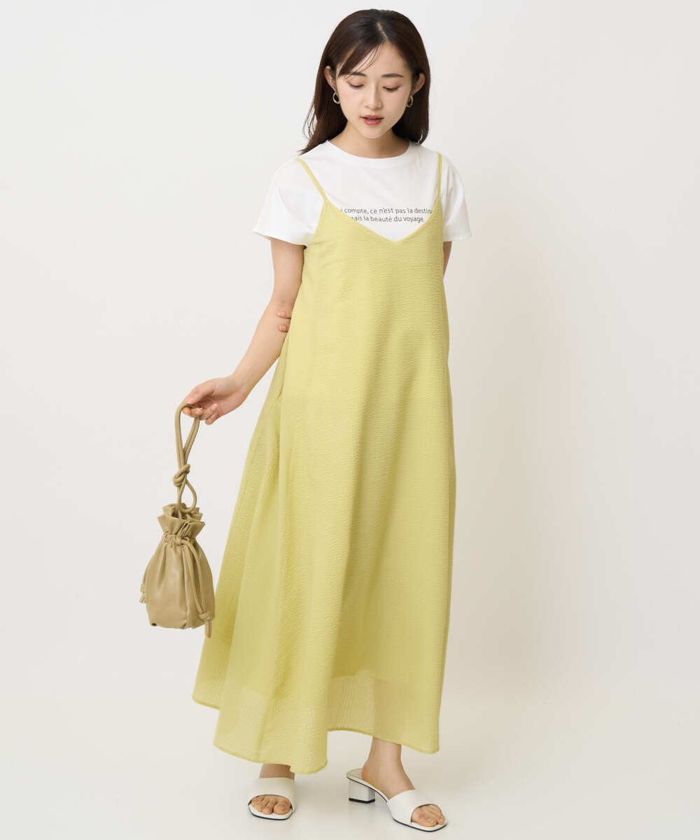 F1KHA61075 MK MICHEL KLEIN(小さいサイズ)(メゾン ドゥ サンク) 【小さいサイズ】フレンチスリーブロゴTシャツ/接触冷感/洗える ホワイト