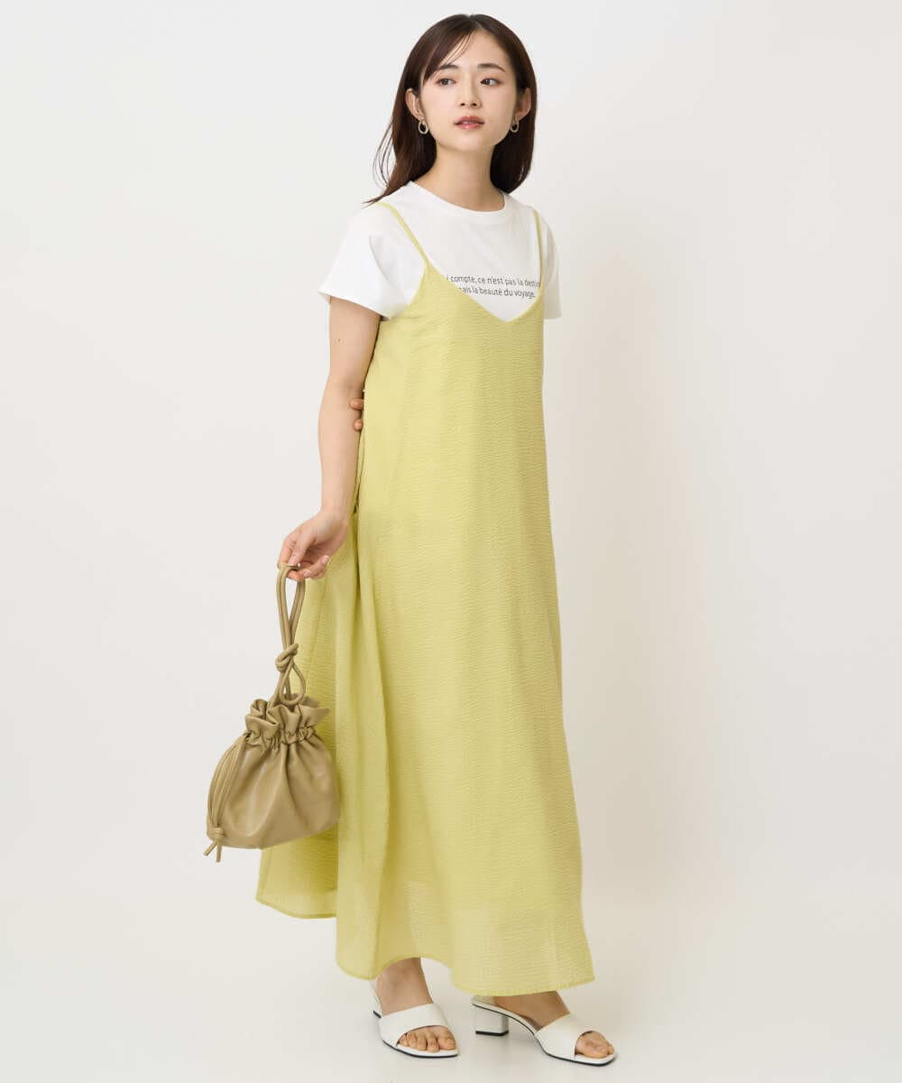 F1KHA61075 MK MICHEL KLEIN(小さいサイズ)(メゾン ドゥ サンク) 【小さいサイズ】フレンチスリーブロゴTシャツ/接触冷感/洗える ホワイト