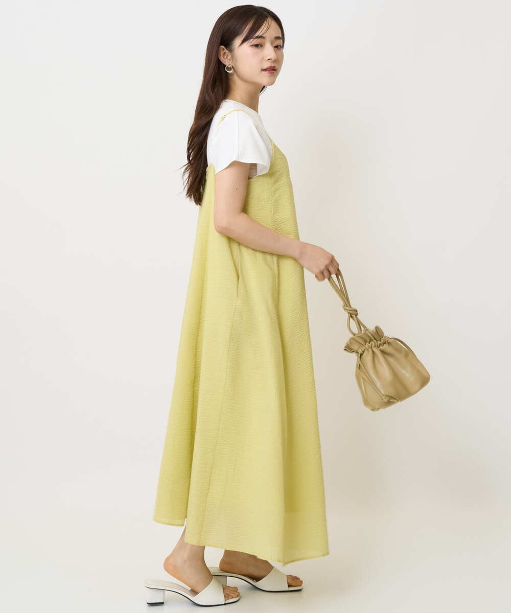 F1KHA61075 MK MICHEL KLEIN(小さいサイズ)(メゾン ドゥ サンク) 【小さいサイズ】フレンチスリーブロゴTシャツ/接触冷感/洗える ホワイト