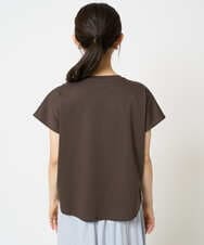 F1KHA61075 MK MICHEL KLEIN(小さいサイズ)(メゾン ドゥ サンク) 【小さいサイズ】フレンチスリーブロゴTシャツ/接触冷感/洗える ホワイト
