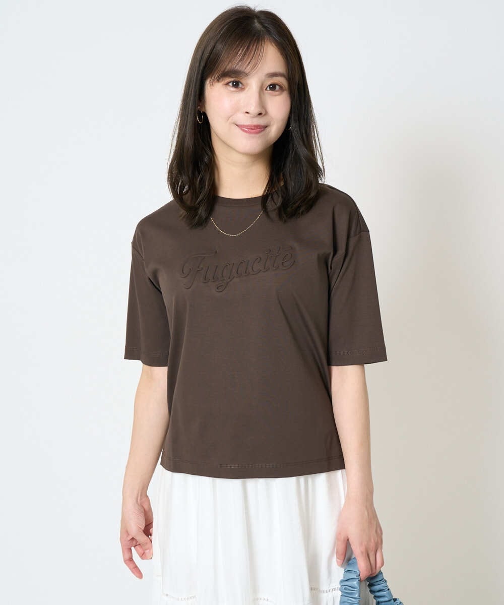 F1KHA62080 MK MICHEL KLEIN(小さいサイズ) 【小さいサイズ】リラックスシルエット ロゴTシャツ/接触冷感/洗える