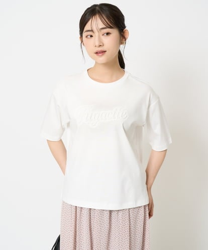 F1KHA62080 MK MICHEL KLEIN(小さいサイズ) 【小さいサイズ】リラックスシルエット ロゴTシャツ/接触冷感/洗える