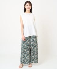 F1KHV65110 MK MICHEL KLEIN(小さいサイズ)(メゾン ドゥ サンク) 【小さいサイズ】ふくれカットジャガード テントラインシルエットカットソー/洗える イエロー