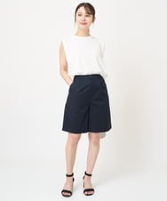 F1KHV65110 MK MICHEL KLEIN(小さいサイズ)(メゾン ドゥ サンク) 【小さいサイズ】ふくれカットジャガード テントラインシルエットカットソー/洗える イエロー