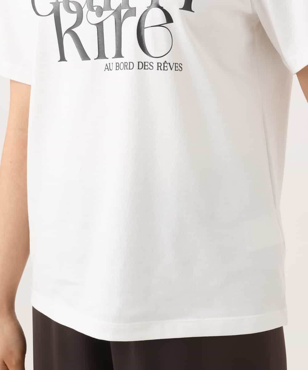 F1KID71085 MK MICHEL KLEIN(小さいサイズ)(メゾン ドゥ サンク) 【小さいサイズ】[接触冷感/洗濯機で洗える]コットンロゴTシャツ ホワイト