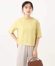 F1KID72110 MK MICHEL KLEIN(小さいサイズ)(メゾン ドゥ サンク) 【小さいサイズ】[洗える]ドット調アイレット レースTシャツ イエロー