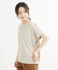 F1KIS18100 MK MICHEL KLEIN(小さいサイズ)(メゾン ドゥ サンク) 【小さいサイズ】半袖ポンチカットソー/洗える ブルー