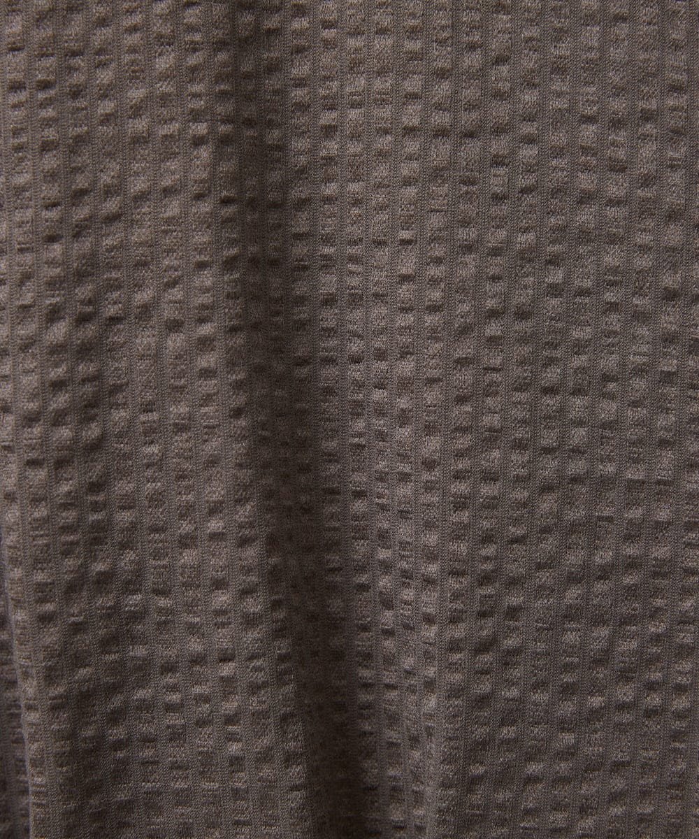 F1KIV71130 MK MICHEL KLEIN(小さいサイズ)(メゾン ドゥ サンク) 【小さいサイズ】サッカーストライプ ウエストタックカットソー/洗える ホワイト