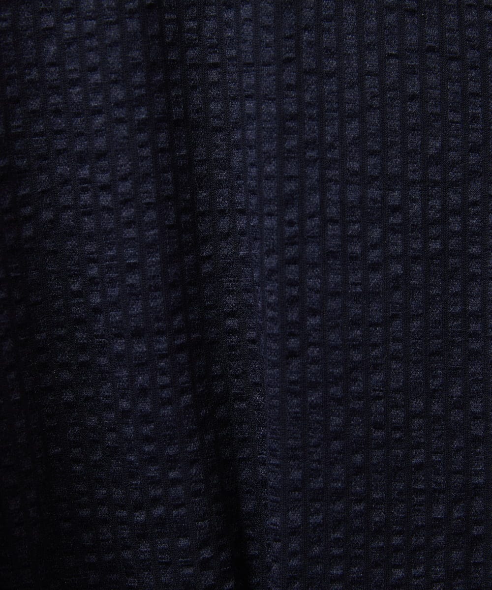 F1KIV71130 MK MICHEL KLEIN(小さいサイズ)(メゾン ドゥ サンク) 【小さいサイズ】サッカーストライプ ウエストタックカットソー/洗える ホワイト