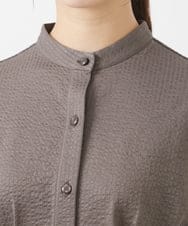 F1KIV71130 MK MICHEL KLEIN(小さいサイズ)(メゾン ドゥ サンク) 【小さいサイズ】サッカーストライプ ウエストタックカットソー/洗える ホワイト