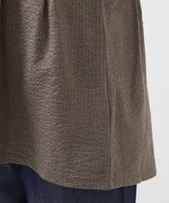 F1KIV71130 MK MICHEL KLEIN(小さいサイズ)(メゾン ドゥ サンク) 【小さいサイズ】サッカーストライプ ウエストタックカットソー/洗える ホワイト