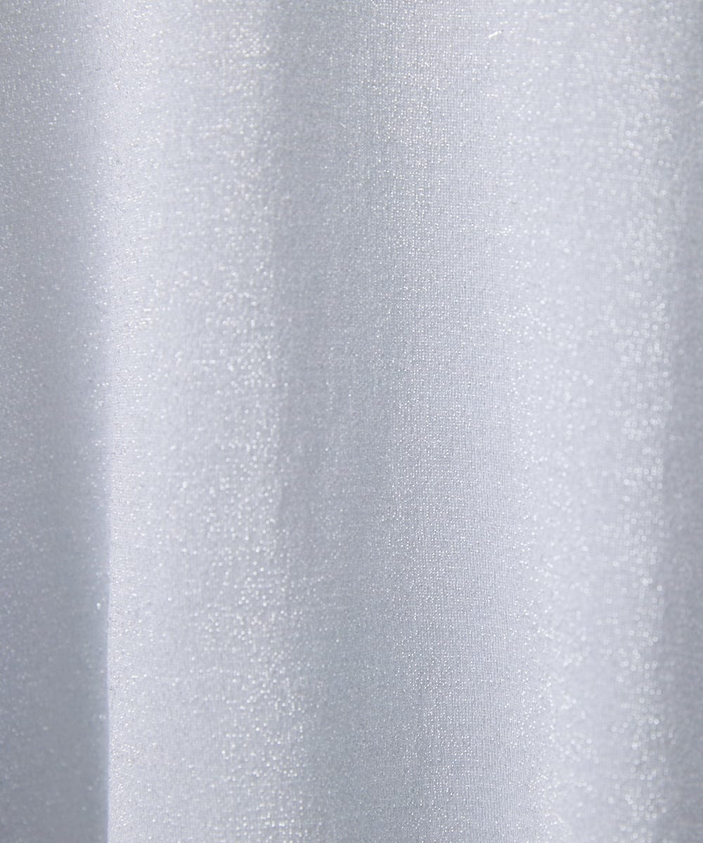 F1KIV72110 MK MICHEL KLEIN(小さいサイズ)(メゾン ドゥ サンク) 【小さいサイズ】ジャージーラメTシャツ/洗える ライトブルー