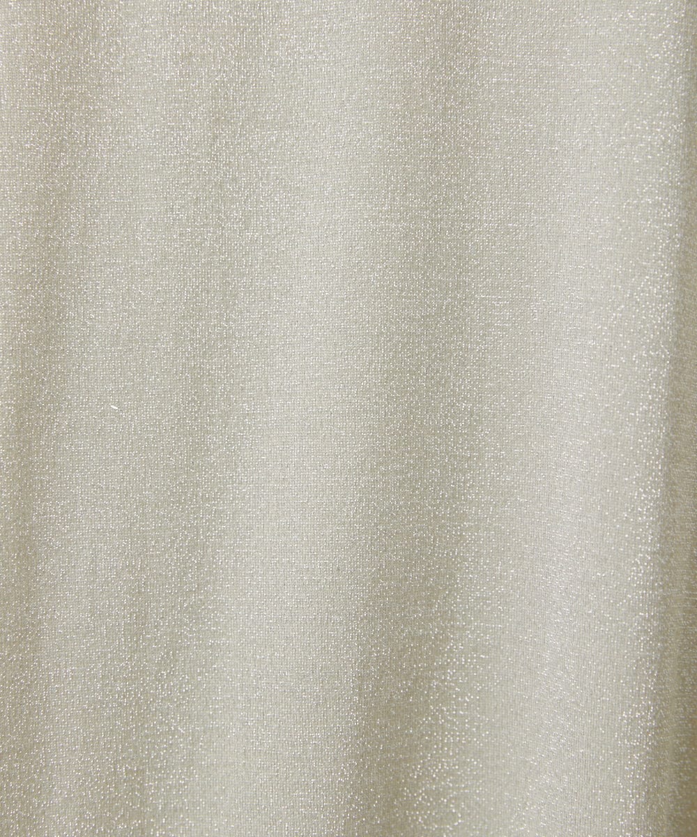 F1KIV72110 MK MICHEL KLEIN(小さいサイズ)(メゾン ドゥ サンク) 【小さいサイズ】ジャージーラメTシャツ/洗える ライトブルー