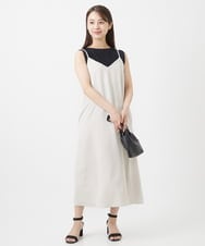 F1KIV74090 MK MICHEL KLEIN(小さいサイズ)(メゾン ドゥ サンク) 【小さいサイズ】シルケットフライス ノースリーブカットソー/洗える ホワイト